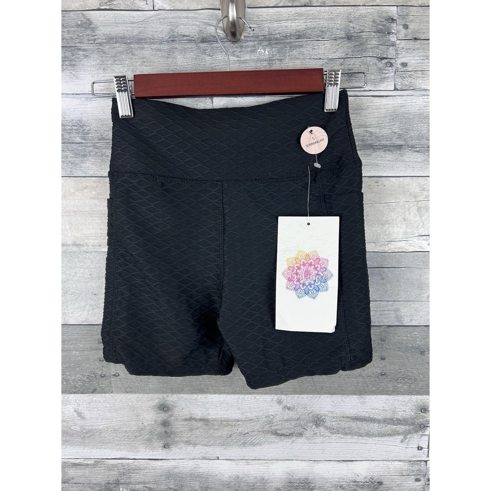 Bella Movement Small Black Textures Biking Shorts